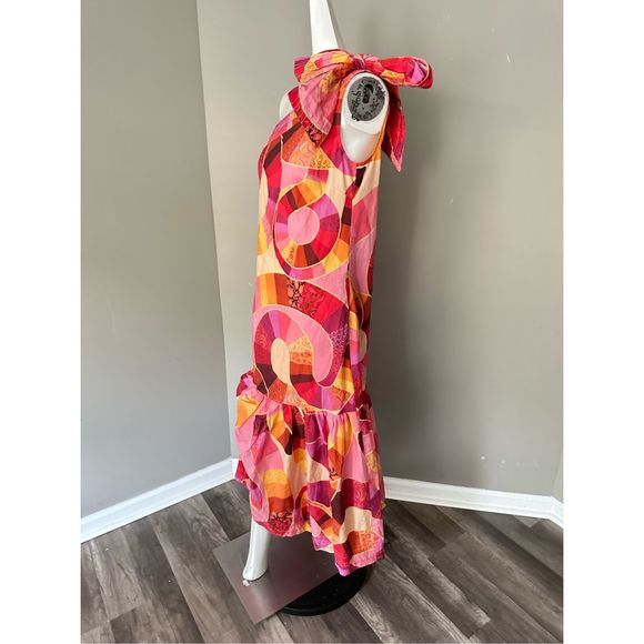 FARM RIO Patch Twirl One-Shoulder Midi Dress Small $195 - Picture 4 of 7